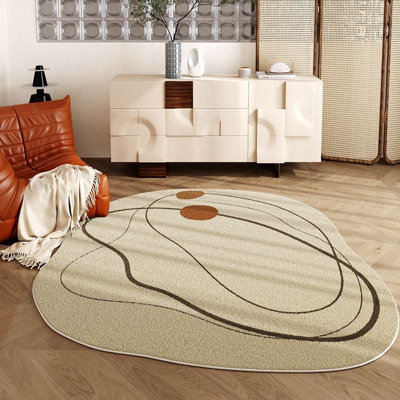 Plain soft rug for modern bedroom flooring