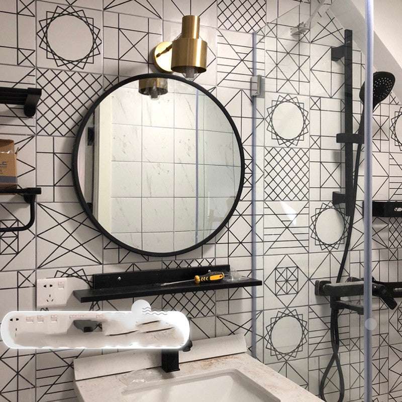 Stylish bathroom wall mirror as wall hanging décor