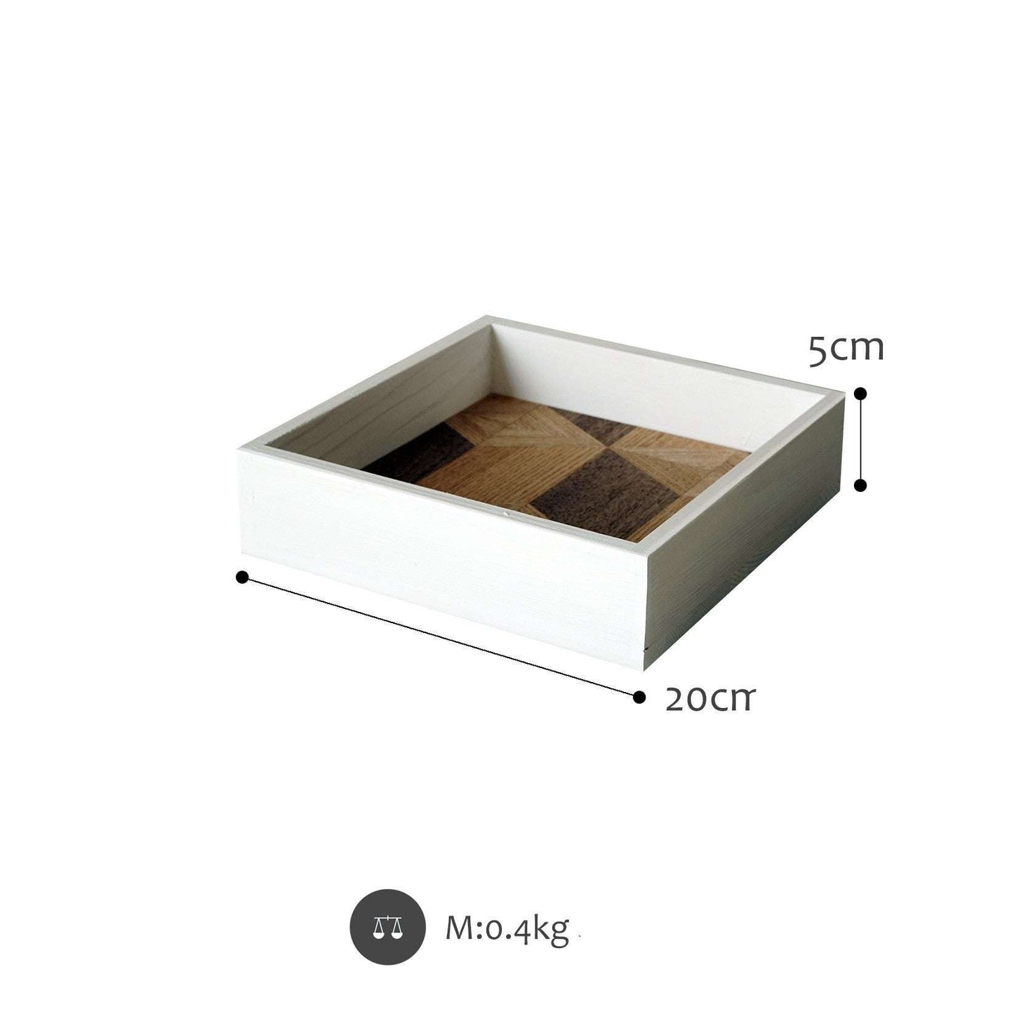 Minimalist storage tray with mirror for living room

