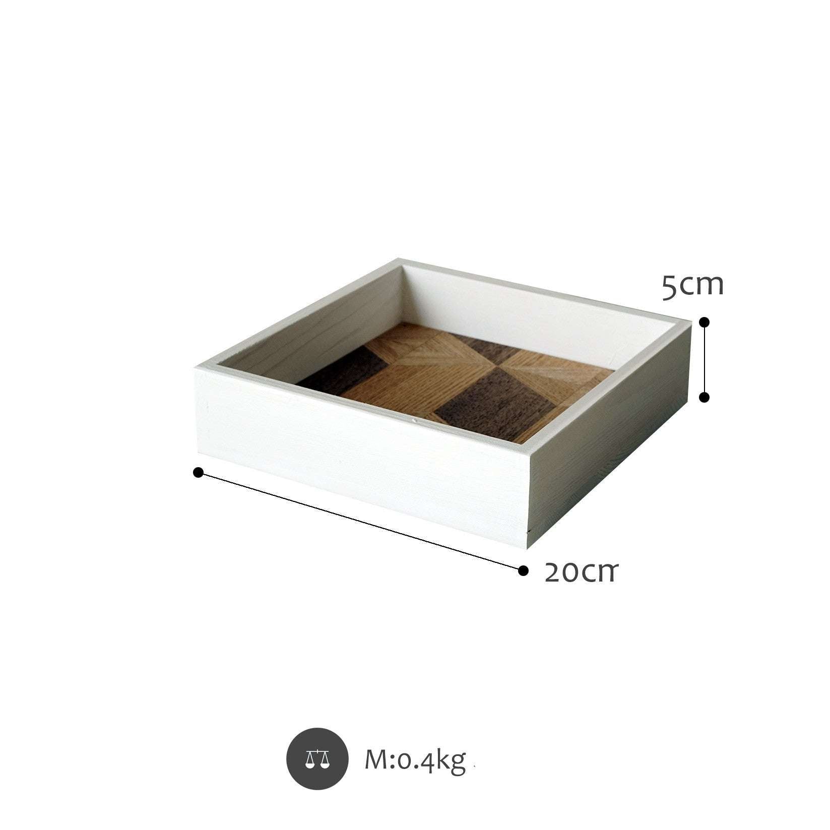 Minimalist storage tray with mirror for living room

