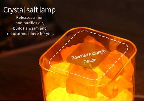 Desk lamp with natural Himalayan salt crystal glow

