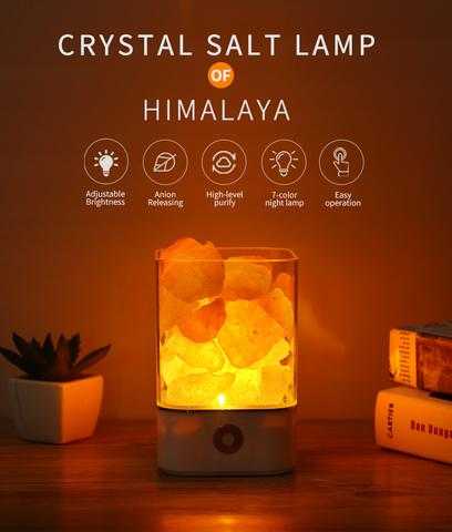 
Cozy home decor with USB LED salt lamp

