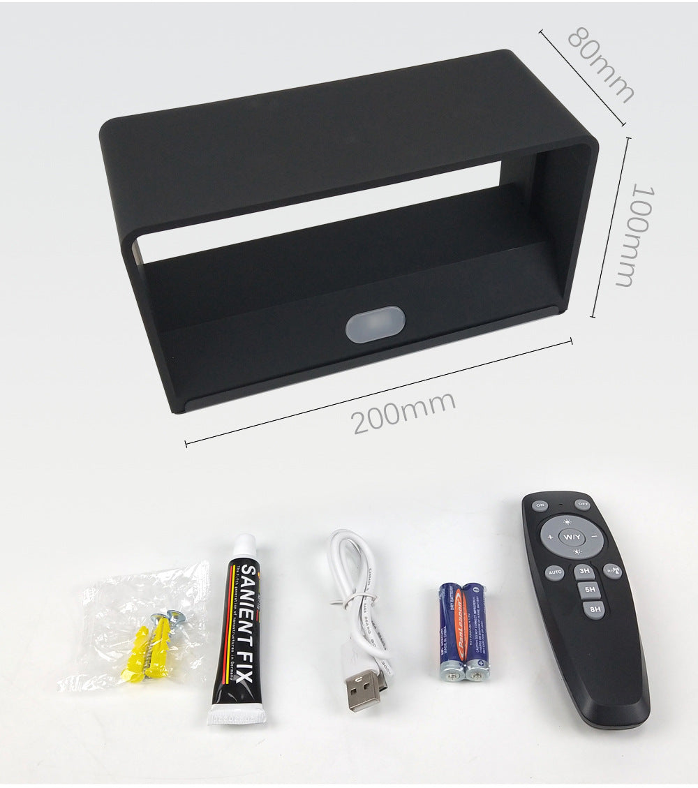 Wireless LED Wall Lamp with USB Charging Modern Indoor Lighting