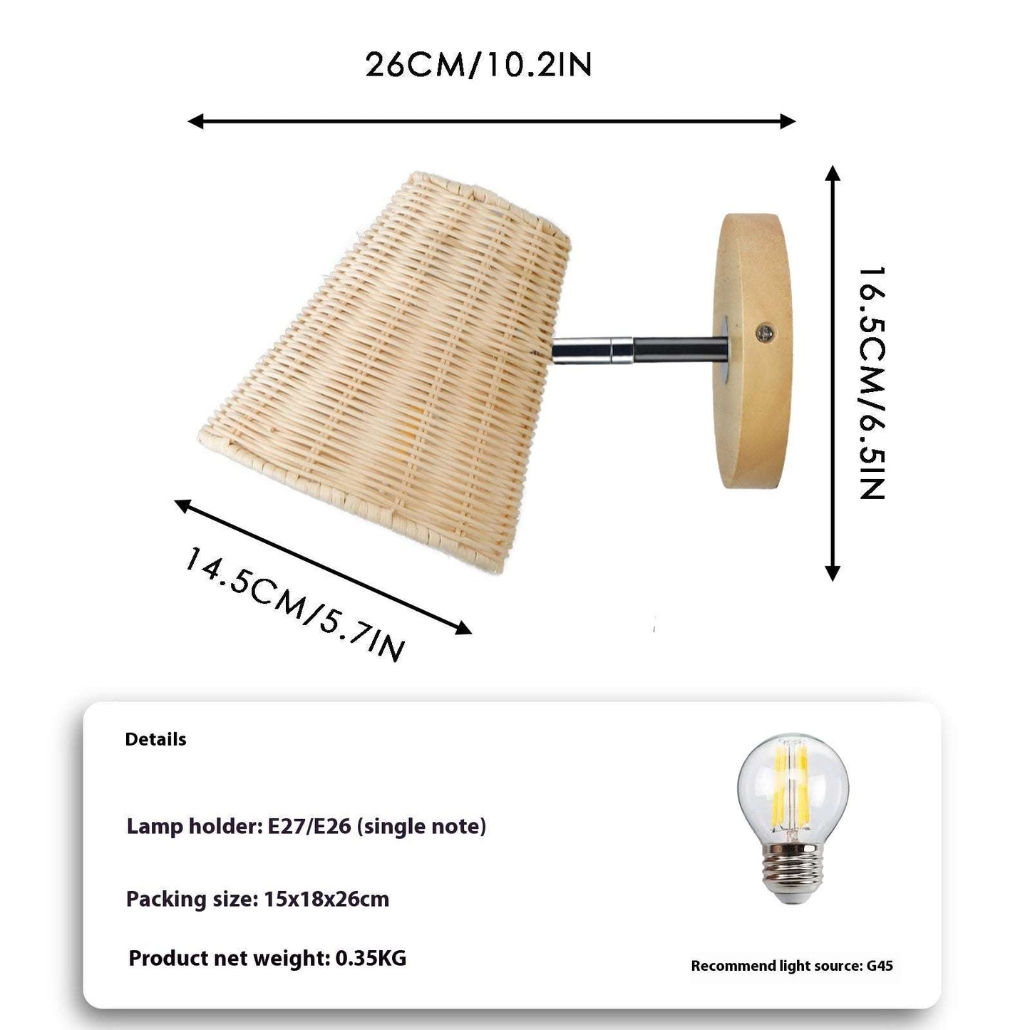 Natural rattan lamp with soft warm glow

