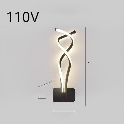 Modern Nordic LED Wall Light – Minimalist Bedroom Bedside Lamp