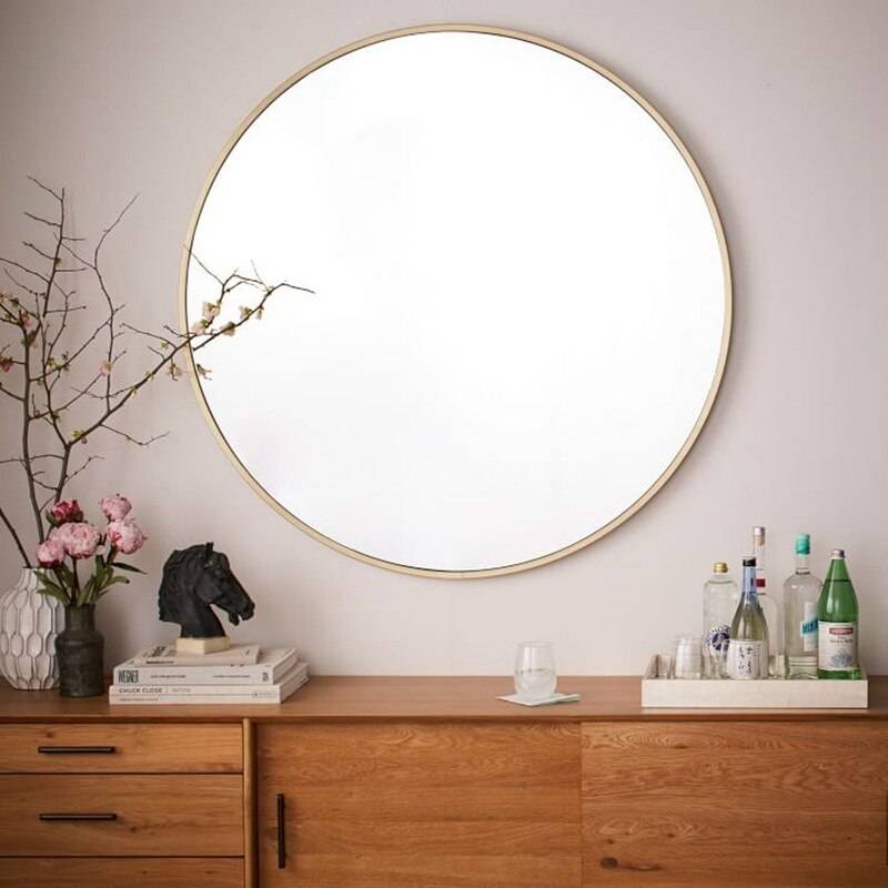 Bathroom wall mirror hanging decor above sink

