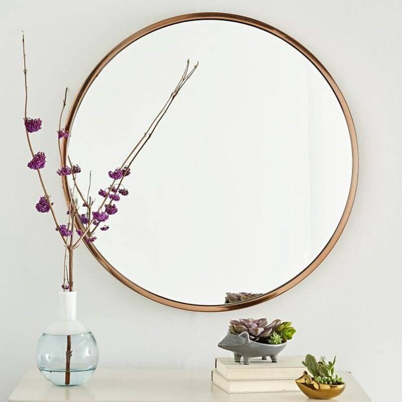 Wall-mounted decorative mirror for bathroom vanity