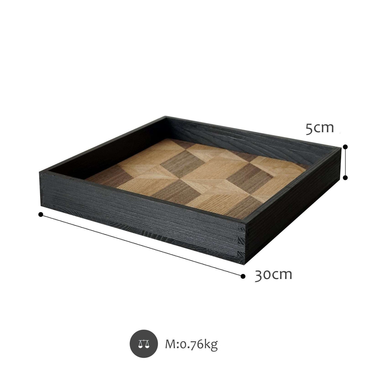 Compact Scandinavian storage tray with elegant mirror

