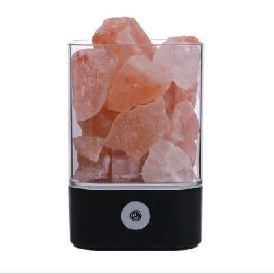 Warm LED light from USB Himalayan salt lamp

\