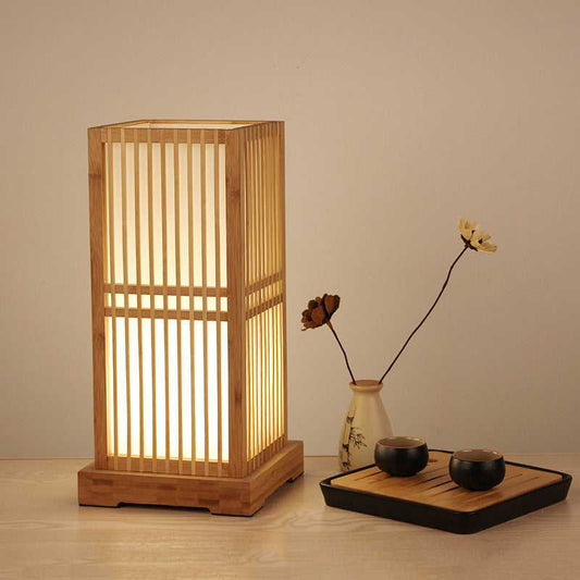 Japanese Table Lamp Bedside Lamp on nightstand

