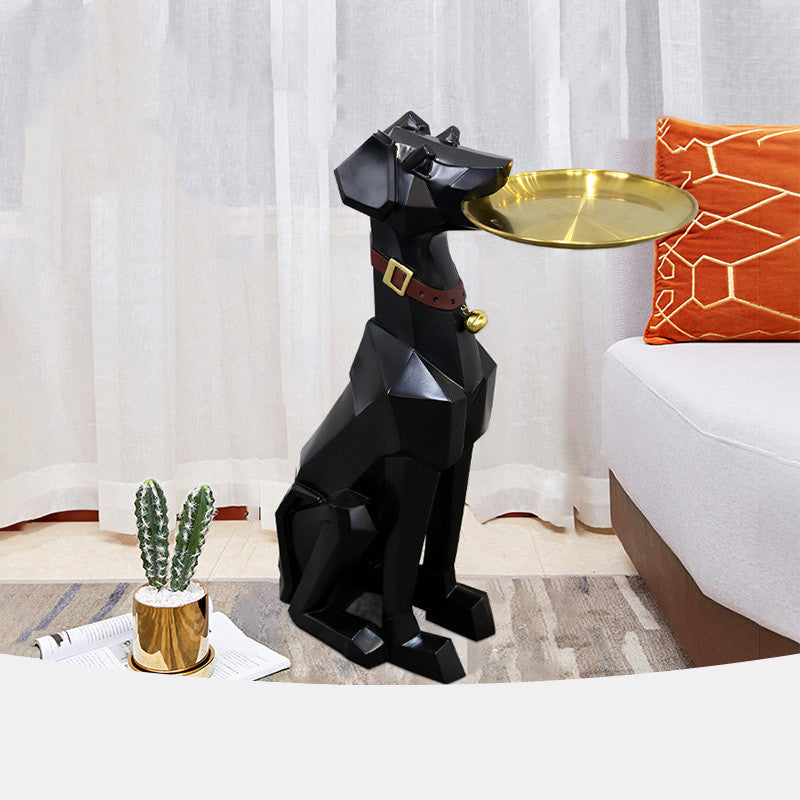 Large Floor-Standing Dog Sculpture Artistic Home Decor Statement Piece
