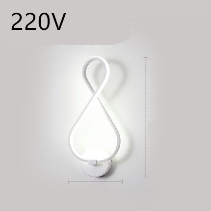 Modern Nordic LED Wall Light – Minimalist Bedroom Bedside Lamp