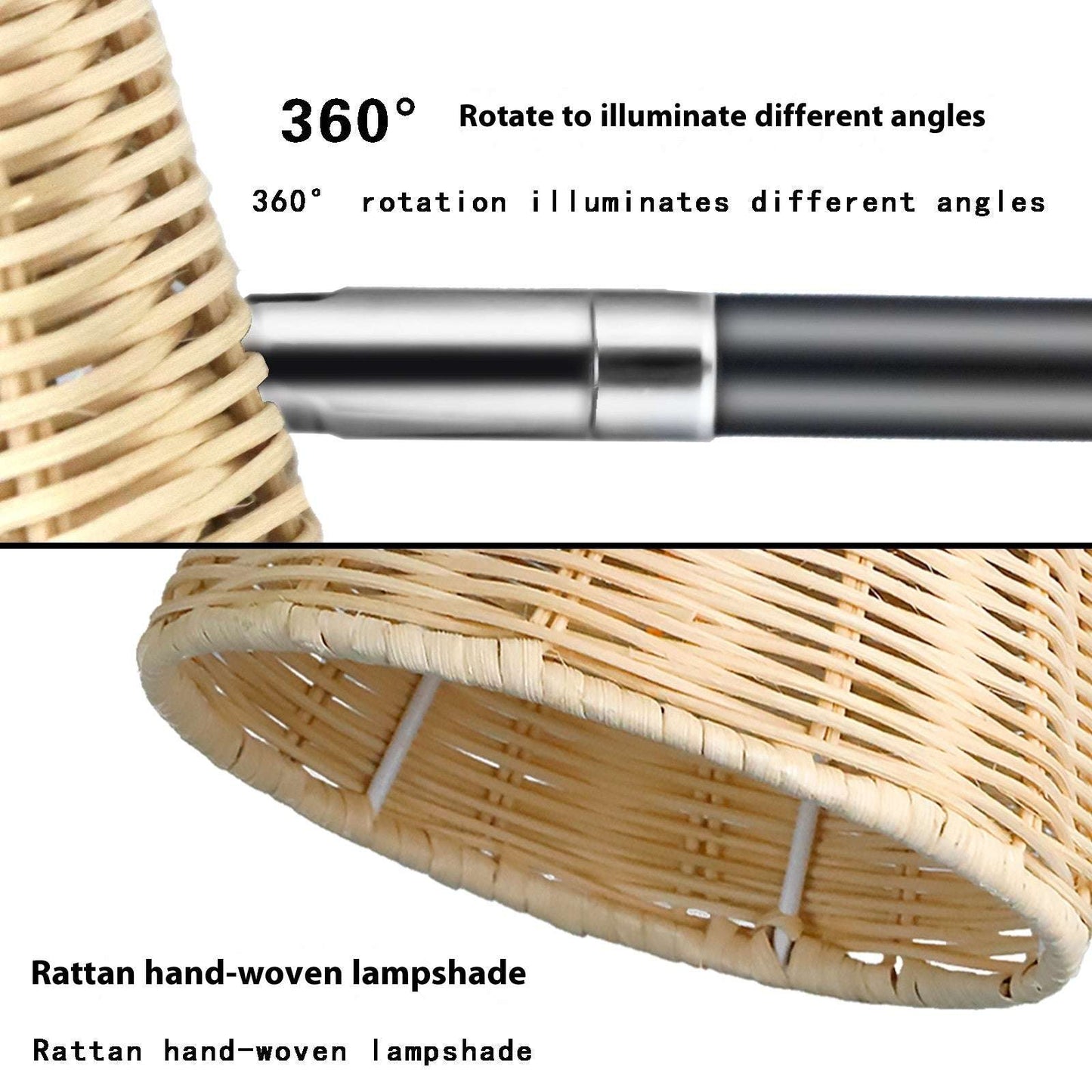 Decorative rattan wall lamp for cozy bedroom lighting

