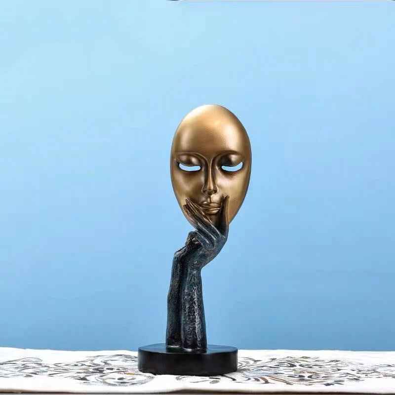 
Cozy living room with artistic craft decorations
