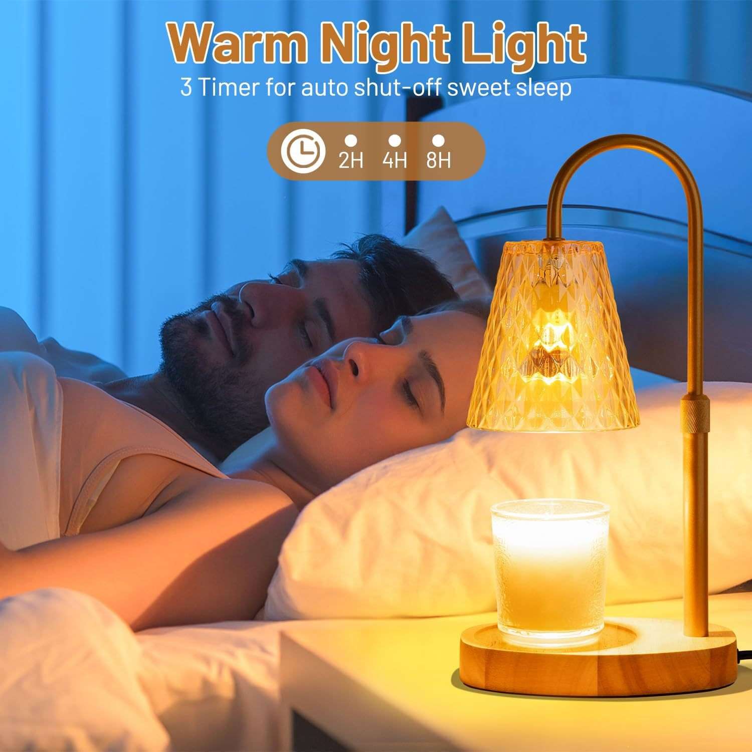 Modern candle warmer lamp for safe home ambiance

