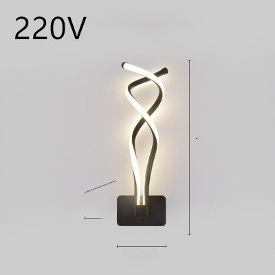 Modern Nordic LED Wall Light – Minimalist Bedroom Bedside Lamp