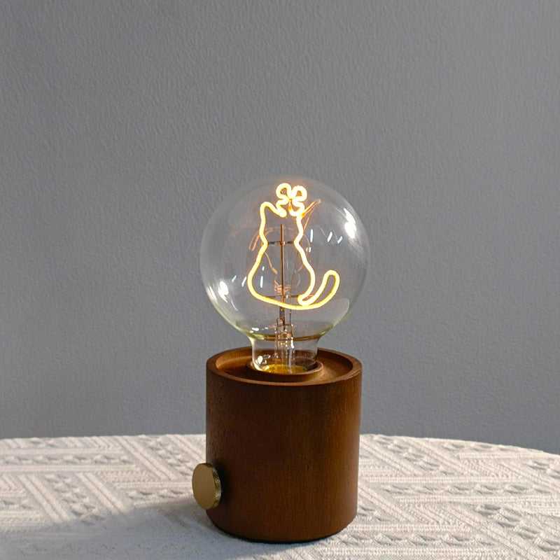 Cat Lamp Bedroom Bedside Lamp on nightstand

