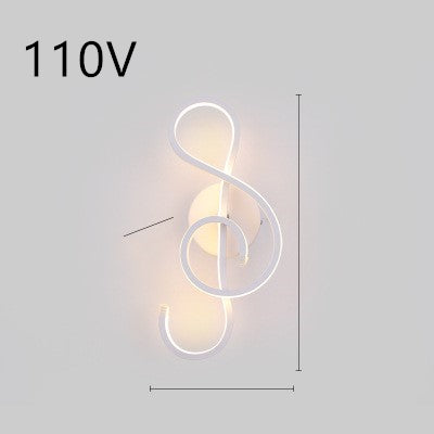 Modern Nordic LED Wall Light – Minimalist Bedroom Bedside Lamp