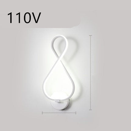 Modern Nordic LED Wall Light – Minimalist Bedroom Bedside Lamp