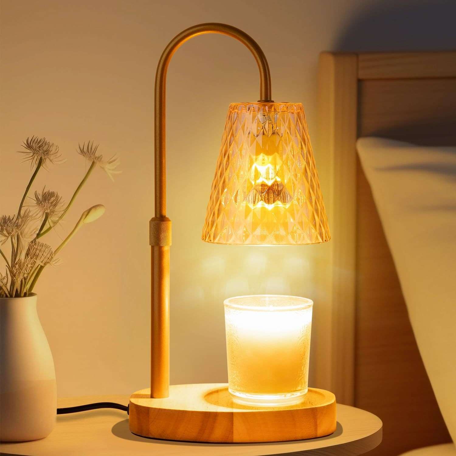 Sleek flame-free LumaGlow™ lamp for cozy lighting

