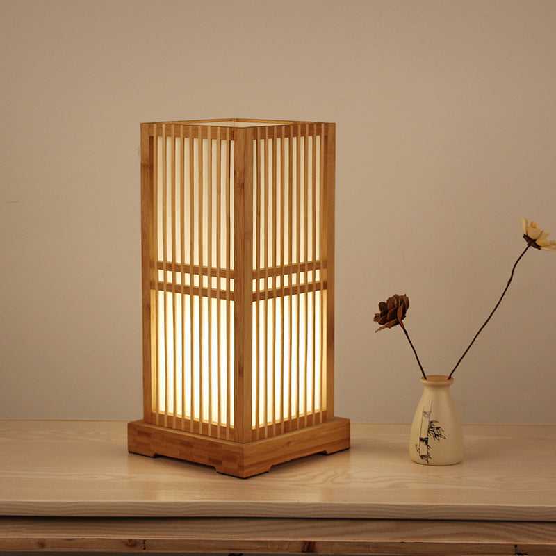 Minimalist Japanese table lamp for bedroom décor

